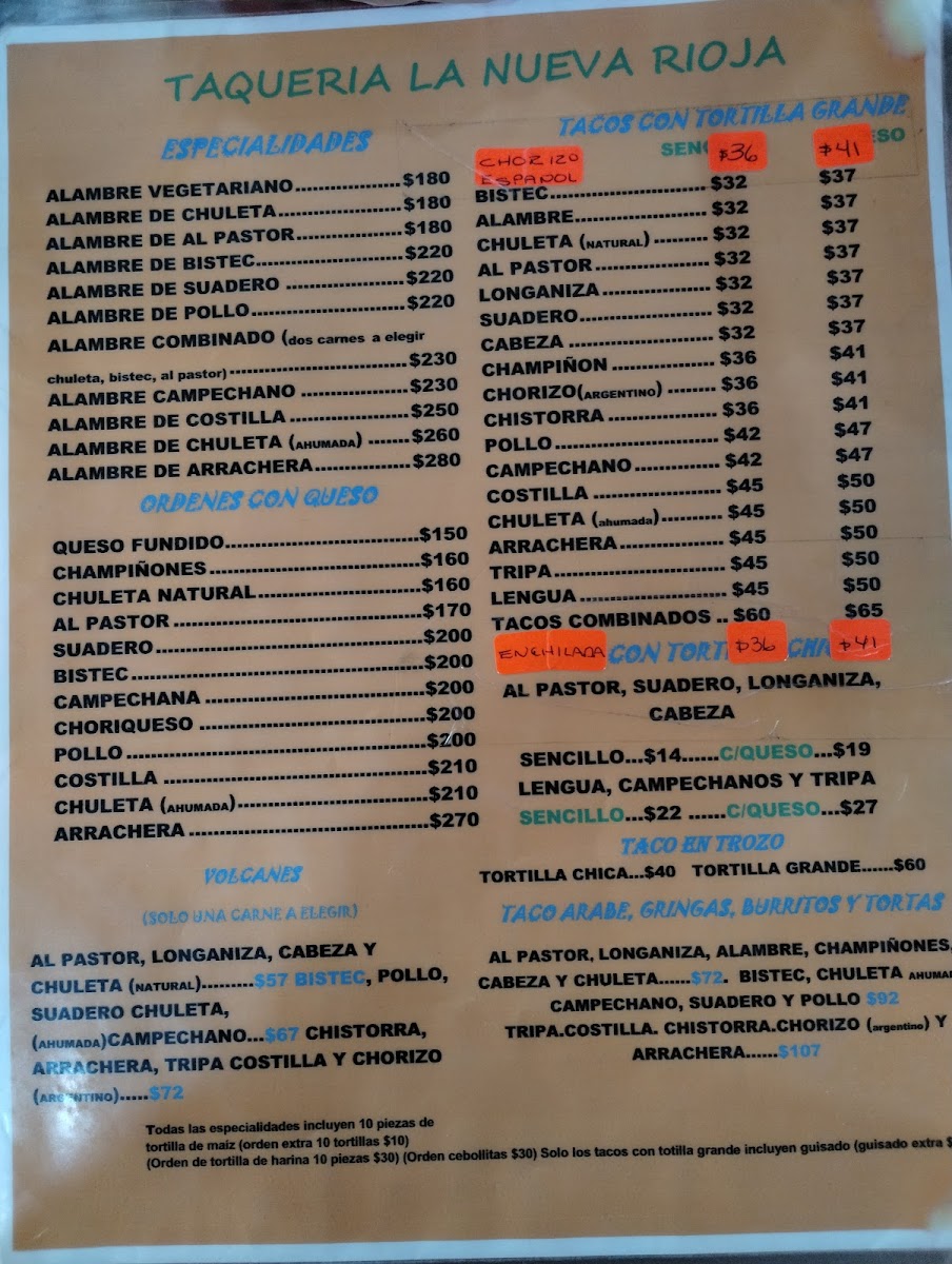 Taqueria La Nueva Rioja Menu - Image 4