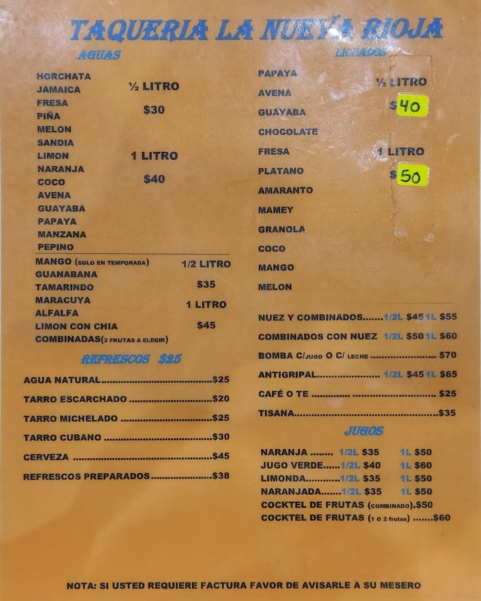 Taqueria La Nueva Rioja Menu - Image 5